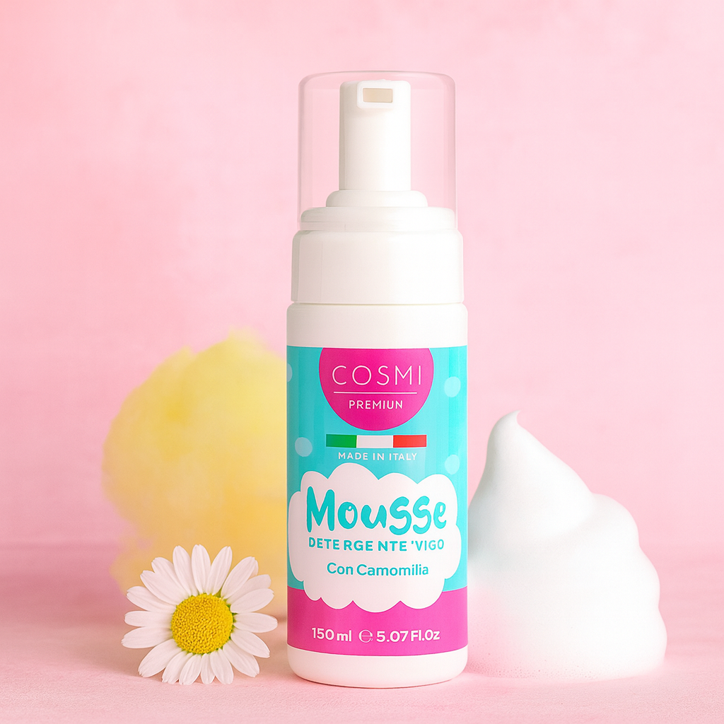 Mousse Nettoyante Visage à la Camomille | Cosmi Premium – 150 ml