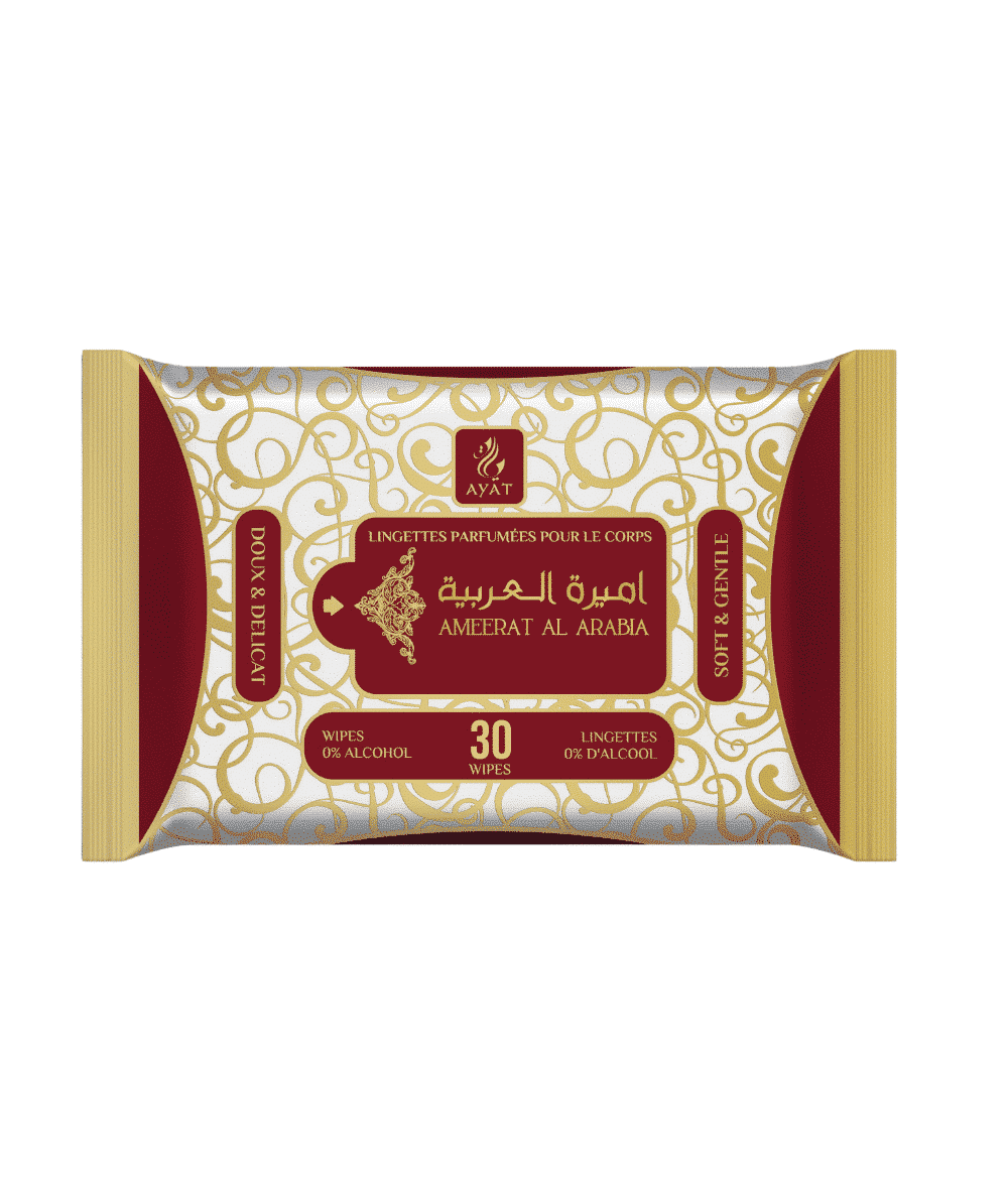 Lingettes parfumées corps SANS ALCOOL - Ameerat al Arab