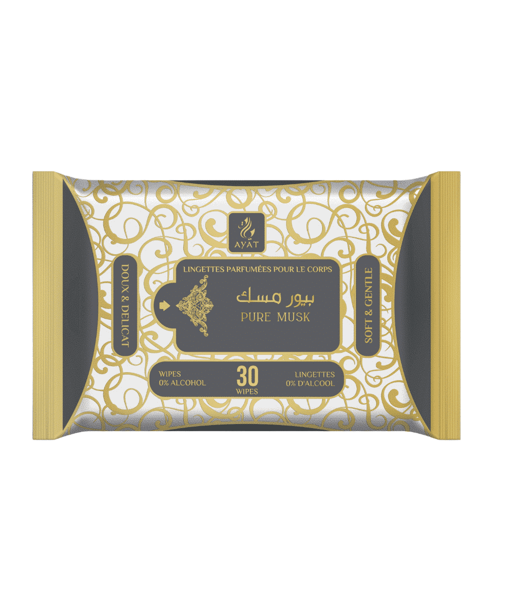 Lingettes parfumées corps SANS ALCOOL - Pure Musk