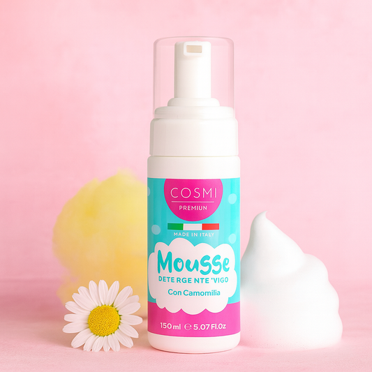 Mousse Nettoyante Visage à la Camomille | Cosmi Premium – 150 ml