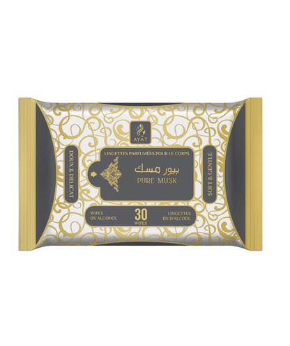 Lingettes parfumées corps SANS ALCOOL - Pure Musk