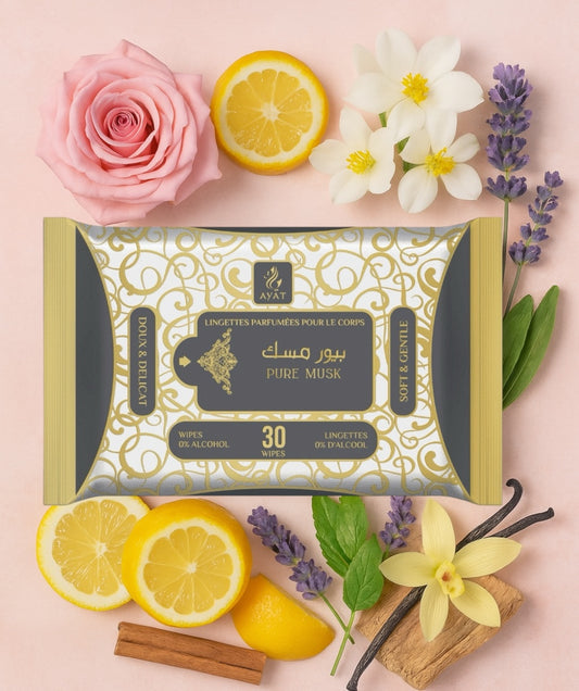 Lingettes parfumées corps SANS ALCOOL - Pure Musk