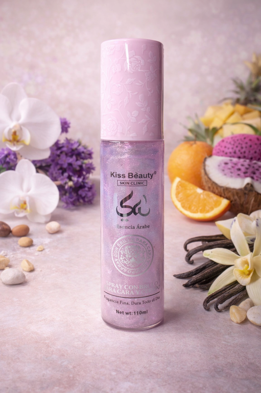 Brume Visage & Corps Pailletée – Parfum Yara Rose 🎀✨